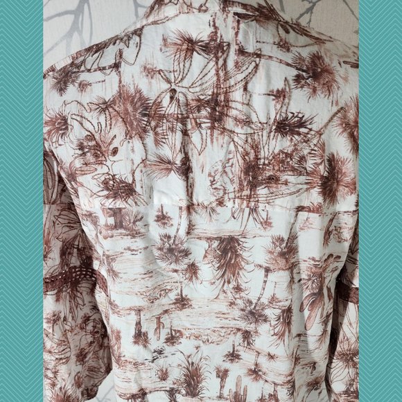 Addition Elle Desert Printed Embroidered Boho Peasant Blouse - Picture 5 of 6